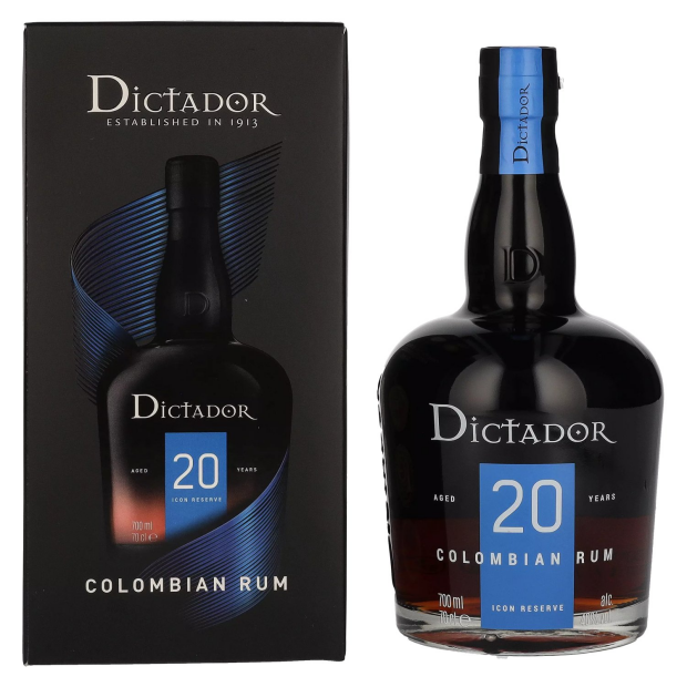 Dictador 20 Years Old Distillery Icon Reserve in Geschenkbox in confezione regalo