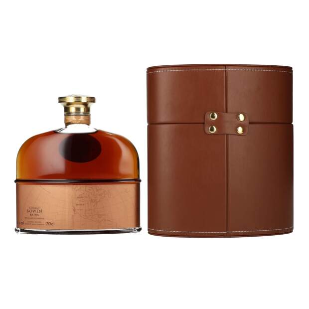 Cognac Bowen Extra 40% Vol. 0,7l in confezione regalo effetto pelle