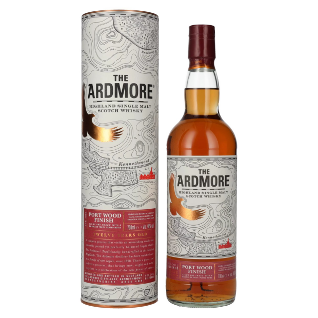 The Ardmore 12 Years Old Highland Single Malt Scotch Whisky PORT WOOD FINISH