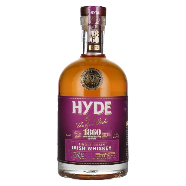 Hyde No.5 THE ÁRAS CASK 1860 Single Grain Irish Whiskey Burgundy Cask Finish