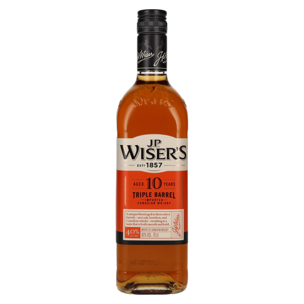 J.P. Wisers 10 Years Old Triple Barrel Canadian Whiskey