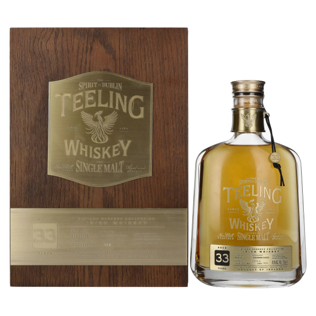 Teeling Whiskey 33 Years Old VINTAGE RESERVE COLLECTION Single Malt Irish Whiskey in cassa di legno