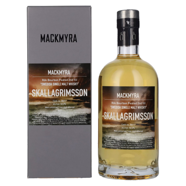 Mackmyra SKALLAGRIMSSON Rök Bourbon Peated Swedish Single Malt Whisky