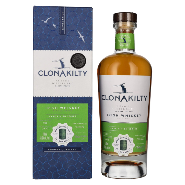 Clonakilty Single Grain Irish Whiskey Bordeaux Cask CASK FINISH SERIES