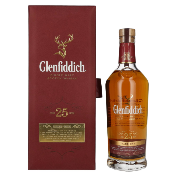 Glenfiddich 25 Years Old RARE OAK Single Malt Scotch Whisky
