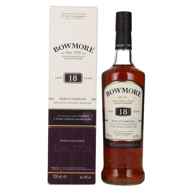 Bowmore 18 Years Old DEEP & COMPLEX Islay Single Malt Scotch Whisky