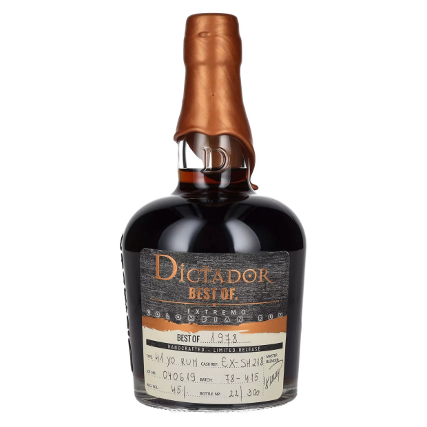 Dictador BEST OF 1978 EXTREMO Colombian Rum 41YO/040619/EX-SM218