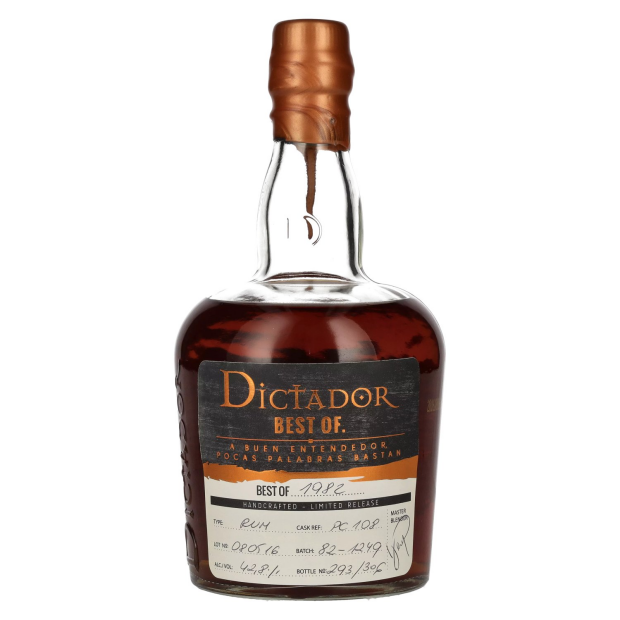 Dictador BEST OF 1982 Colombian Rum 080516/PC108 Limited Release
