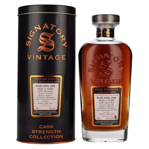 Signatory Vintage BLAIR ATHOL 12 Years Old Cask Strength Collection 2008
