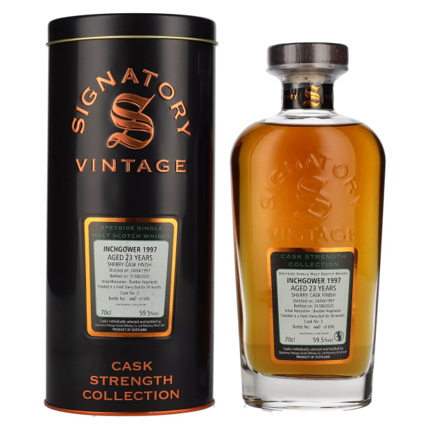 Signatory Vintage INCHGOWER 23 Years Old Cask Strength Collection 1997