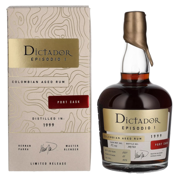 Dictador EPISODIO I 22 Years Old PORT CASK Colombian Aged Rum 1999