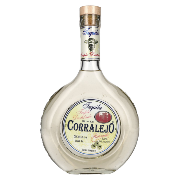 Corralejo Tequila REPOSADO Triple Destillado 100% de Agave blue