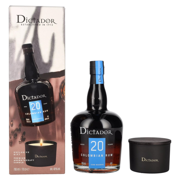 Dictador 20 Years Old ICON RESERVE Colombian Rum con candela