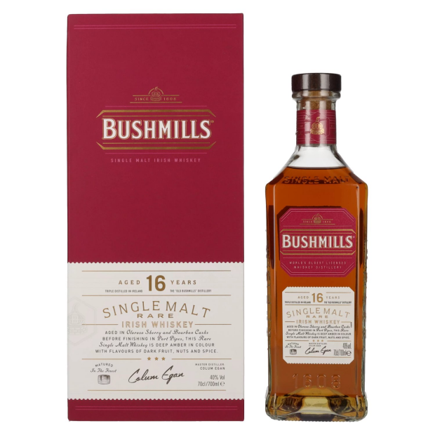 Bushmills 16 Years Old TRIPLE DISTILLED Single Malt Whiskey