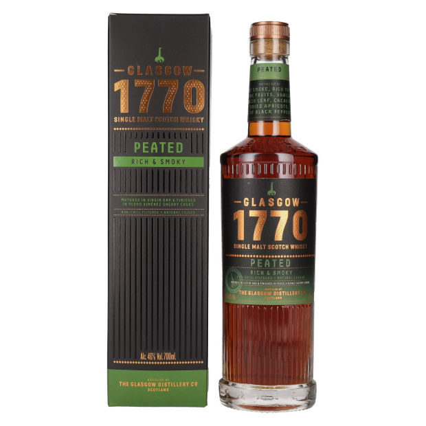1770 Glasgow Single Malt Scotch Whisky Peated Rich & Smoky