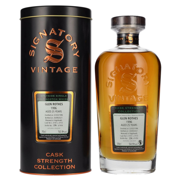 Signatory Vintage GLEN ROTHES 25 Years Old Cask Strength 1996