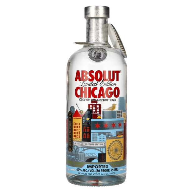 Absolut Vodka CHICAGO Olive & Rosemary Flavor Limited Edition