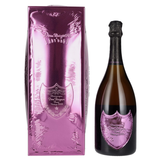 Dom Pérignon Champagne Rosé Vintage Lady Gaga Limited Edition 2008 in Metallbox