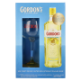 Gordons SICILIAN LEMON Distilled Gin con bicchiere