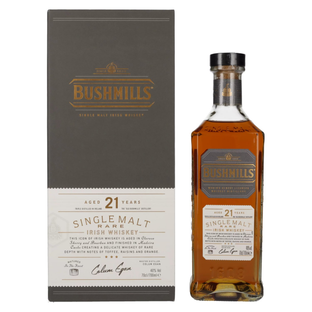 Bushmills 21 Years Old RARE Single Malt Irish Whiskey 40%