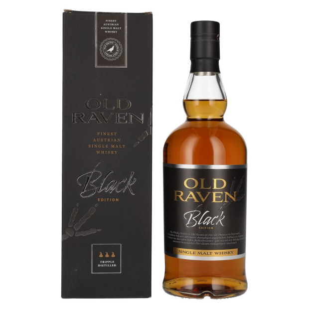 Old Raven Triple Distilled Single Malt Whisky Black Edition Fasstärke