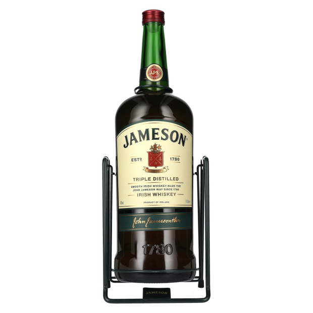 Jameson Triple Distilled Irish Whiskey 4,5l con supporto girevole