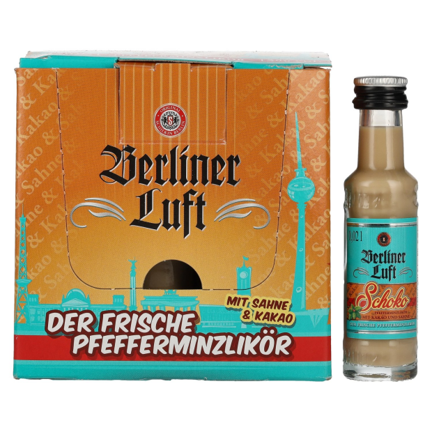 Berliner Luft SCHOKO Der Frische Pfefferminzlikör 24x0,02l