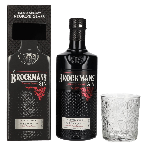 Brockmans Intensly Smooth PREMIUM GIN con bicchiere