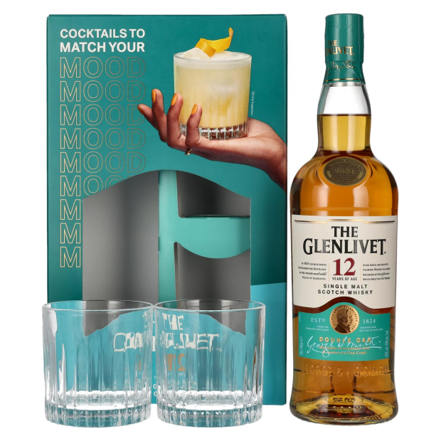The Glenlivet 12 Years Old DOUBLE OAK con 2 bicchieri